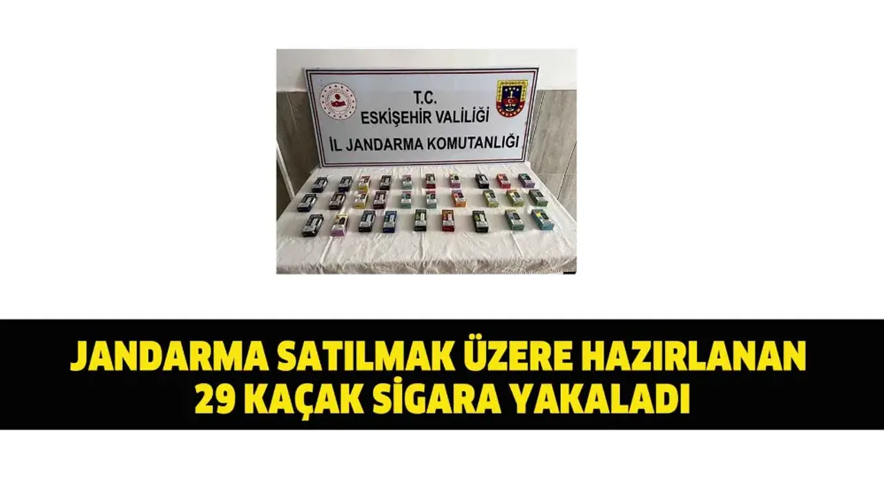 Jandarma satılmak üzere hazırlanan 29 kaçak sigara yakaladı