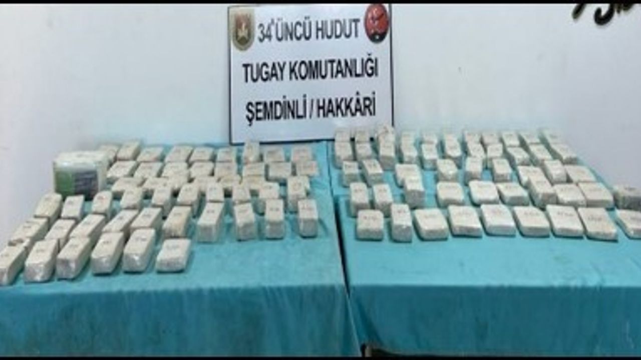 Hudut birlikleri 102 bin 429 gram uyuşturucu madde ele geçirdi