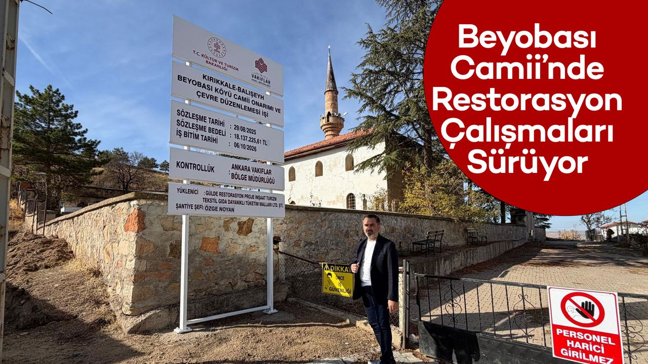 Beyobası Camii’nde Restorasyon Çalışmaları Sürüyor