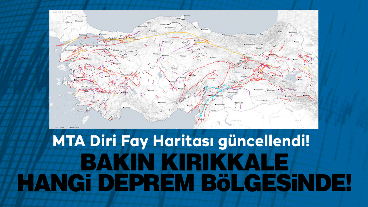 MTA Diri Fay Haritası güncellendi! Bakın Kırıkkale hangi deprem bölgesinde!