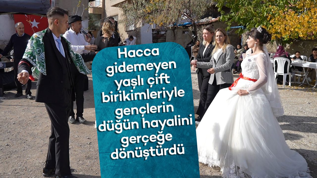 Hacca gidemeyen yaşlı çift birikimleriyle gençlerin düğün hayalini gerçeğe dönüştürdü