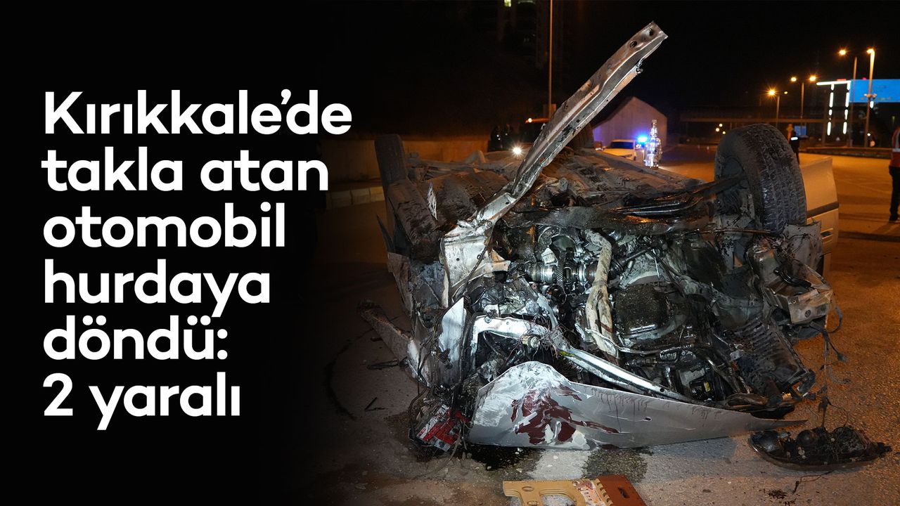 Takla atan otomobil hurdaya döndü: 2 yaralı