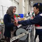 Jandarma 8 Mart Kadınlar Günü dolayısıyla fabrika işçisi kadınları unutmadı