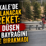 Yola düşen Türk bayrağını yerde bırakmadı