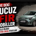 Türkiye’deki en ucuz sıfır otomobiller belli oldu! İşte Ağustos 2026 fiyatları
