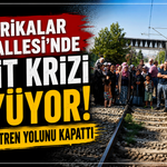 Fabrikalar Mahallesi’nde geçit krizi büyüyor! Mahalleli tren yolunu kapattı
