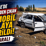Kırıkkale’de kontrolden çıkan otomobil tarlaya devrildi: 2 yaralı