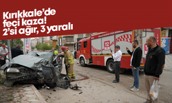 Kırıkkale'de feci kaza! Otomobil ile cip çarpıştı! 2'si ağır 3 yaralı