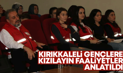 Kırıkkaleli gençlere, Kızılay’ın faaliyetleri anlatıldı