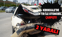 Kırıkkale'de tır ile otomobil çarpıştı! 2 yaralı