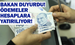 Bakan duyurdu! Ödemeler hesaplara yatırılıyor!