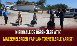 Kırıkkale’de öğrenciler atık malzemelerden yapılan tornetlerle yarıştı