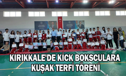 Kırıkkale'de Kick Boksculara Kuşak Terfi Töreni