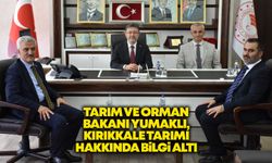 Bakan Yumaklı, Kırıkkale tarımı hakkında bilgi altı