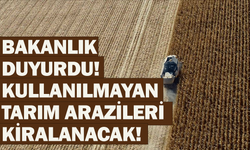 Bakanlık duyurdu! Kullanılmayan tarım arazileri kiralanacak!