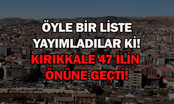 Öyle bir liste yayımladılar ki! Kırıkkale 47 ilin önüne geçti!