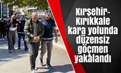 Kırşehir-Kırıkkale kara yolunda düzensiz göçmen yakalandı