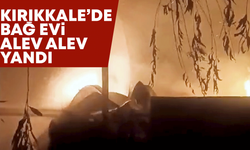 Kırıkkale'de bağ evi alev alev yandı