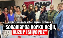 CHP Kırıkkale Kadın Kolları Başkanı Pehlivanlı; “Sokaklarda korku değil, huzur istiyoruz”