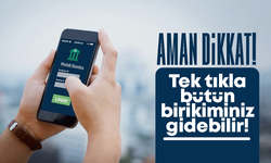 Aman dikkat! Tek tıkla bütün paranız gidebilir!