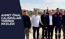 Ahmet Önal, bordür çalışmalarını yerinde inceledi