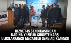 Hizmet-İş Sendikasından Kadına Yönelik Şiddete Karşı Uluslararası Mücadele Günü açıklaması