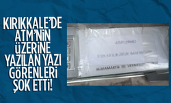 Kırıkkale’de ATM’nin üzerine yazıldı! Gören bir daha dönüp baktı!