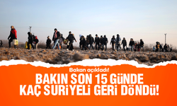 Bakan açıkladı! Bakın son 15 günde kaç Suriyeli geri döndü!