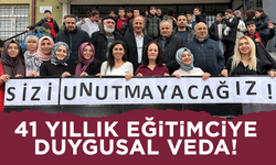 Öğrenci ve öğretmenlerden, emekli olan müdüre duygusal veda