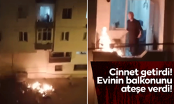 Cinnet getiren şahıs evinin balkonunu ateşe verdi