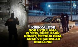 Kırıkkale’de şok uygulama; iş yeri, büfe, park, konut, metruk bina, araç ve şahıslar incelendi