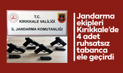 Jandarma ekipleri, 4 adet ruhsatsız tabanca ele geçirdi