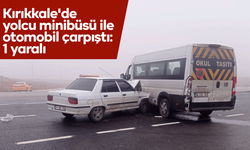 Kırıkkale'de yolcu minibüsü ile otomobil çarpıştı: 1 yaralı