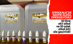 Kırıkkale’de sahte alkol operasyonu! 10 litre etil alkol ele geçirildi!