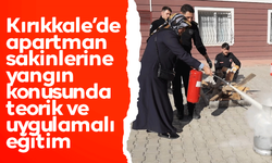 Yangın faciasının ardından apartman sakinlerine teorik ve uygulamalı eğitim