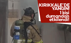 Kırıkkale'de çıkan yangında, 1 kişi dumandan etkilendi