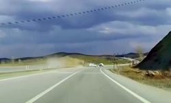 Kaza anı başka bir aracın kamerasına yansıdı