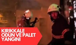 Kırıkkale'de odun ve paletler alev aldı; mahalleli korku dolu anlar yaşadı