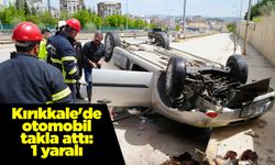 Kırıkkale'de otomobil takla attı: 1 yaralı