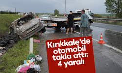 Kırıkkale'de otomobil takla attı: 4 yaralı