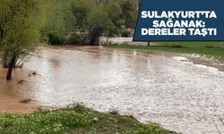 Sulakyurt’ta sağanak: Dereler taştı