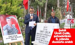 Şehit Ümit Çelik, şehadetinin 8. yılında dualarla anıldı