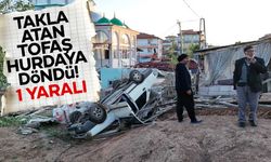 Takla atan Tofaş hurdaya döndü: 1 yaralı