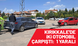Kırıkkale'de iki otomobil çarpıştı: 1 yaralı