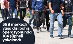 36 il merkezli yasa dışı bahis operasyonunda 104 şüpheli yakalandı