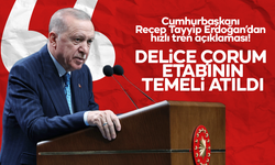 Cumhurbaşkanı Erdoğan: "Hızlı trende Delice-Çorum etabının temeli atıldı"