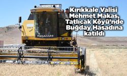 Kırıkkale Valisi Makas, Tatlıcak Köyü’nde Buğday Hasadına katıldı