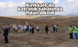 Kırıkkale'de katı atık sahasında fidan dikildi