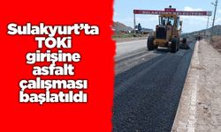 Sulakyurt’ta TOKİ girişine asfalt çalışması başlatıldı