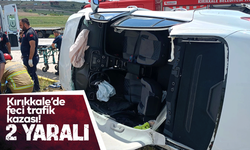 Kırıkkale'de otomobil şarampole devrildi: 2 yaralı
